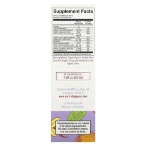 Thực phẩm bổ sung MaryRuth Organics Organic Toddler Multivitamin Liquid Drops 1-3 Years Orange Vanilla 2 fl oz (60 ml) 810104620574