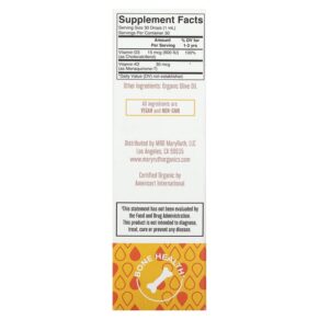 Thực phẩm bổ sung MaryRuth Organics Organic Toddler Vitamin D3 + K2 Liquid Drops 1-3 Years Unflavored 1 fl oz (30 ml) 850018471404