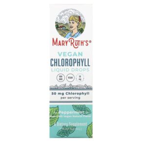 Thực phẩm chức năng MaryRuth Organics Vegan Chlorophyll Liquid Drops Peppermint 16.6 mg 2 fl oz (60 ml) 850018471466