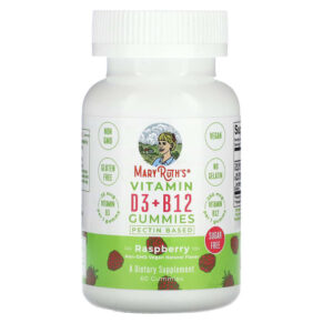 Thực phẩm chức năng MaryRuth Organics Vitamin D3 + B12 Gummies Raspberry 60 Gummies 856645008112