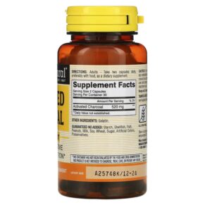 Thực phẩm bổ sung Mason Natural Activated Charcoal 60 Capsules 311845078759