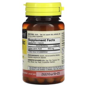 Thực phẩm bổ sung Mason Natural Alpha-Lipoic Acid 600 mg 30 Capsules 311845172280