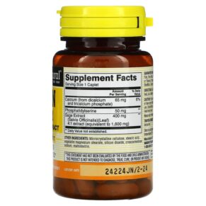 Thực phẩm bổ sung Mason Natural Brain Power with Sage Extract 60 Caplets 311845181459