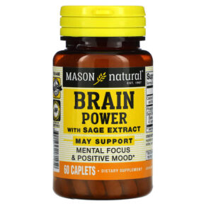 Thực phẩm chức năng Mason Natural Brain Power with Sage Extract 60 Caplets 311845181459