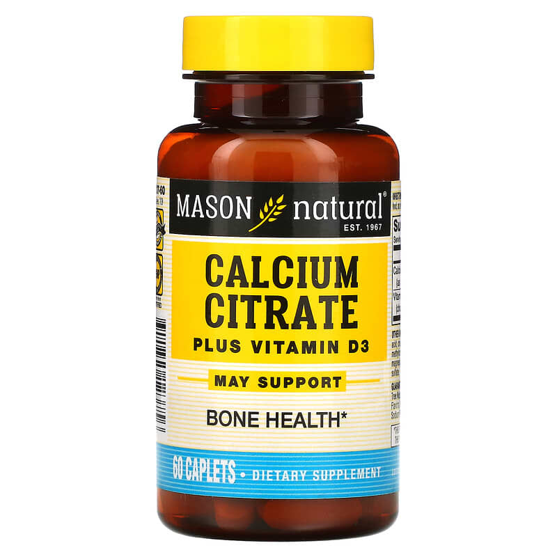 Mason Natural Calcium Citrate Plus Vitamin D3 60 Caplets 8 Thực phẩm chức năng Mason Natural Calcium Citrate Plus Vitamin D3 60 Caplets 311845123756
