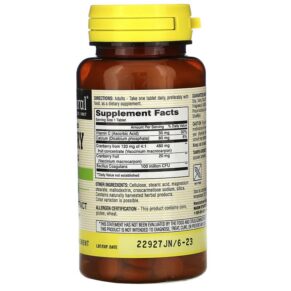 Thực phẩm bổ sung Mason Natural Cranberry with Probiotic Highly Concentrated 60 Tablets 311845163356