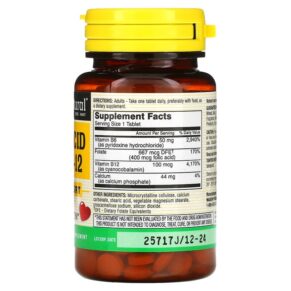 Thực phẩm bổ sung Mason Natural Folic Acid B6 & B12 90 Tablets 311845116994