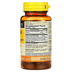 Thực phẩm bổ sung Mason Natural Green Tea Slim with Apple Cider Vinegar & Bitter Orange 60 Tablets 311845157157