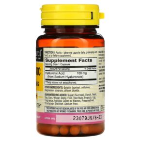 Thực phẩm bổ sung Mason Natural Hyaluronic Acid 100 mg 30 Capsules 311845177780