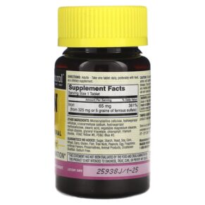 Thực phẩm bổ sung Mason Natural Iron 65 mg 100 Tablets 311845149718