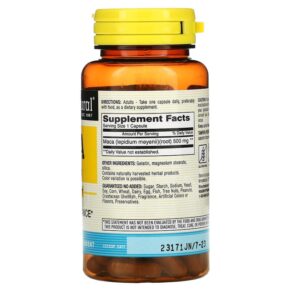 Mason Natural Maca 500 mg 60 Capsules 3 Thực phẩm bổ sung Mason Natural Maca 500 mg 60 Capsules 311845125453