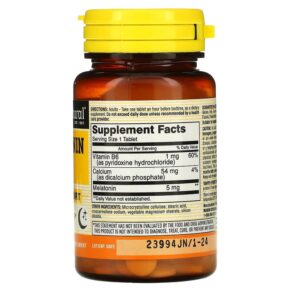 Thực phẩm bổ sung Mason Natural Melatonin 5 mg 60 Tablets 311845111456