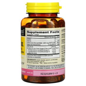 Thực phẩm bổ sung Mason Natural Norwegian Cod Liver Oil Plus Vitamins A & D3 100 Softgels 311845059710