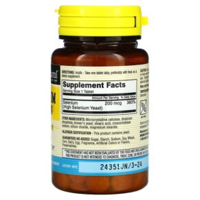 Thực phẩm bổ sung Mason Natural Selenium 200 mcg 60 Tablets 311845124951