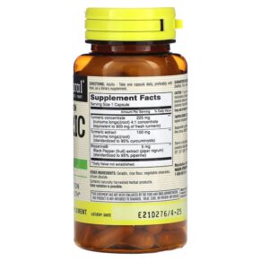 Thực phẩm bổ sung Mason Natural Turmeric with BioPerine 1.000 mg 60 Capsules 311845183255