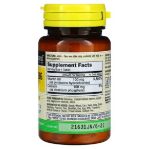 Thực phẩm bổ sung Mason Natural Vitamin B6 100 mg 100 Tablets 311845057112