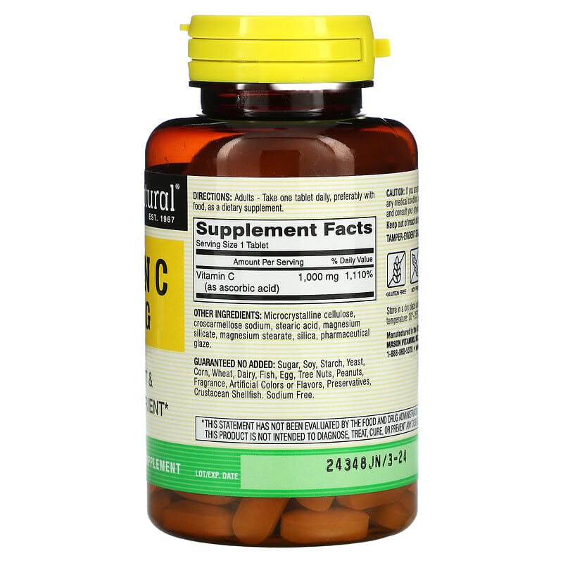 Mason Natural Vitamin C 1.000 mg 100 Tablets 2 Thực phẩm bổ sung Mason Natural Vitamin C 1.000 mg 100 Tablets 311845071613