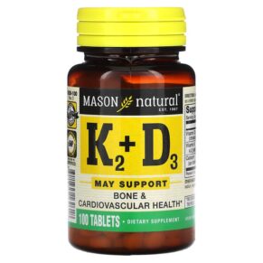 Thực phẩm chức năng Mason Natural Vitamin K2 Plus Vitamin D3 100 Tablets 311845162618