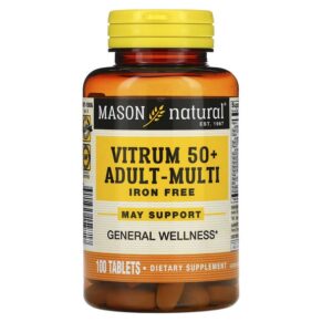 Thực phẩm chức năng Mason Natural Vitrum 50+ Adult-Multi Iron Free 100 Tablets 311845159717