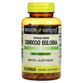 Thực phẩm chức năng Mason Natural Whole Herb Ginkgo Biloba 180 Capsules 311845177377
