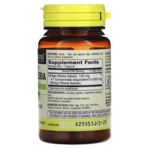 Thực phẩm bổ sung Mason Natural Whole Herb Ginkgo Biloba 60 Capsules 311845177353