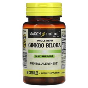 Thực phẩm chức năng Mason Natural Whole Herb Ginkgo Biloba 60 Capsules 311845177353