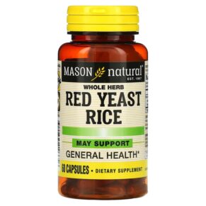 Thực phẩm chức năng Mason Natural Whole Herb Red Yeast Rice 60 Capsules 311845146656