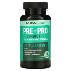 Thực phẩm chức năng MAV Nutrition Pre-Pro Synbiotic Pre + Probiotic Formula 60 Capsules 850018273145