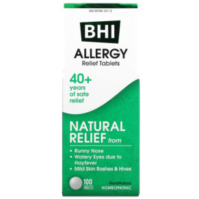 Thực phẩm chức năng MediNatura BHI Allergy Relief 100 Tablets 787647100019