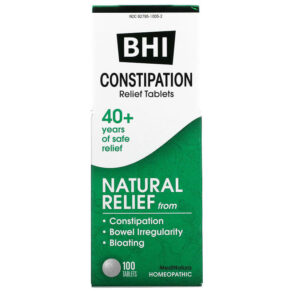 Thực phẩm chức năng MediNatura BHI Constipation Relief 100 Tablets 787647100163