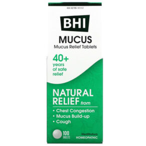 Thực phẩm chức năng MediNatura BHI Mucus Relief 100 Tablets 787647100088