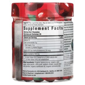 MegaFood B12 Energy Cranberry 70 Gummies 3 Thực phẩm bổ sung MegaFood B12 Energy Cranberry 70 Gummies 051494104095