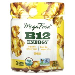 Thực phẩm chức năng MegaFood B12 Energy Ginger 70 Gummies 051494104101
