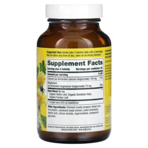 Thực phẩm bổ sung MegaFood Calcium & Magnesium 60 Tablets 051494102312