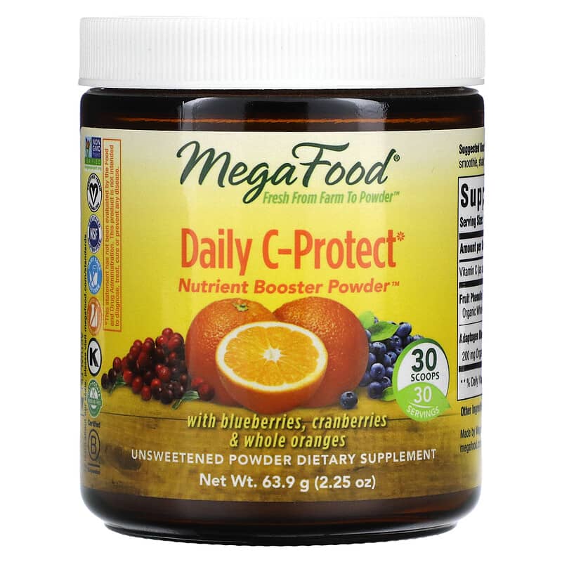 MegaFood Daily C-Protect Nutrient Booster Powder Unsweetened 2.25 oz (63.9 g) 8 Thực phẩm chức năng MegaFood Daily C-Protect Nutrient Booster Powder Unsweetened 2.25 oz (63.9 g) 051494601372