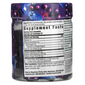 Thực phẩm bổ sung MegaFood Elderberry Immune Support Berry 54 Gummies 051494104149