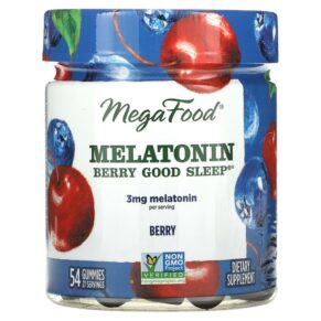 Thực phẩm chức năng MegaFood Melatonin Berry Good Sleep Berry 1.5 mg 54 Gummies 051494104156