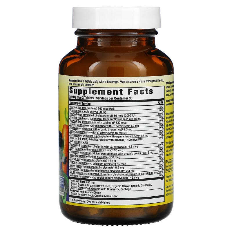 MegaFood Multivitamin For Daily Energy 60 Tablets 2 Thực phẩm bổ sung MegaFood Multivitamin For Daily Energy 60 Tablets 051494104637