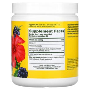 Thực phẩm bổ sung MegaFood Relax + Calm Magnesium Blackberry Hibiscus Oasis 7.05 oz (200 g) 051494601709