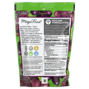 Thực phẩm bổ sung MegaFood Relax + Calm Magnesium Soft Chews Grape 30 Individually Wrapped Soft Chews 051494103999