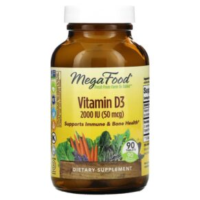 Thực phẩm chức năng MegaFood Vitamin D3 2000 IU (50 mcg) 90 Tablets 051494102220
