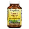 Thực phẩm chức năng MegaFood Vitamin D3 with K & K2 5.000 IU (125 mcg) 120 Capsules 051494104415