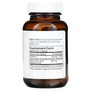 Thực phẩm bổ sung Metabolic Maintenance Alpha Lipoic Acid 300 mg 100 Capsules 838287002413