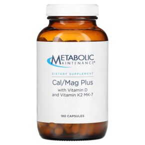 Thực phẩm chức năng Metabolic Maintenance Cal/Mag Plus with Vitamin D and Vitamin K2 MK-7 180 Capsules 838287004097