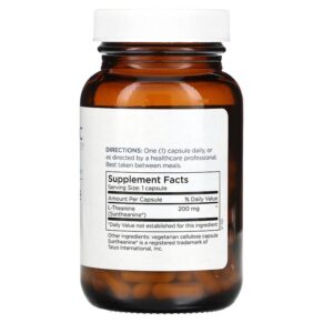 Thực phẩm bổ sung Metabolic Maintenance L-Theanine 200 mg 120 Capsules 838287001478