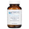 Thực phẩm chức năng Metabolic Maintenance Vitamin D-3 with Vitamin K2 MK-7 25.000 IU 60 Capsules 838287005292