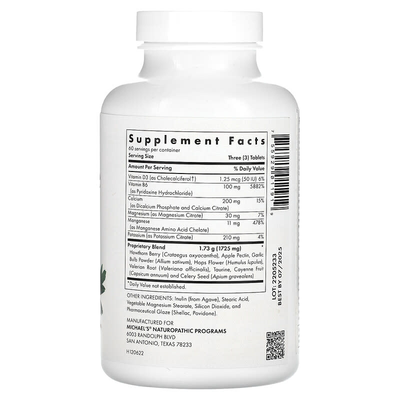 Michael's Naturopathic Blood Pressure Factors 180 Vegetarian Tablets 2 Thực phẩm bổ sung Michael's Naturopathic Blood Pressure Factors 180 Vegetarian Tablets 755929011919