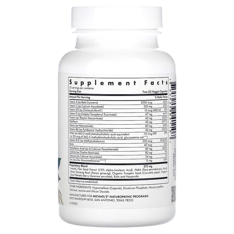 Michael's Naturopathic Teen Boys Herbs & Vitamins 60 Vegetarian Capsules 2 Thực phẩm bổ sung Michael's Naturopathic Teen Boys Herbs & Vitamins 60 Vegetarian Capsules 755929041107