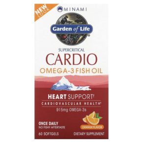 Thực phẩm chức năng Minami Nutrition Supercritical Cardio Omega-3 Fish Oil Orange 915 mg 60 Softgels 5425018610860