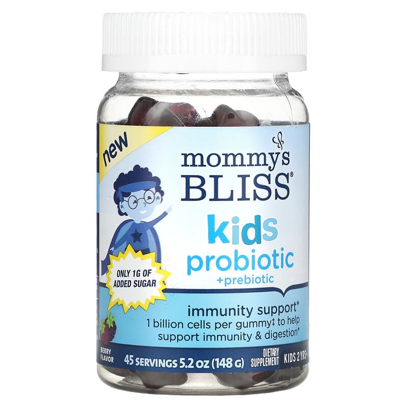 Mommy's Bliss Kids Probiotic + Prebiotic 2 Years+ Berry 45 Gummies 8 Thực phẩm chức năng Mommy's Bliss Kids Probiotic + Prebiotic 2 Years+ Berry 45 Gummies 679234075032